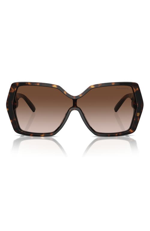 Tiffany & Co . 129mm Gradient Pillow Sunglasses In Havana