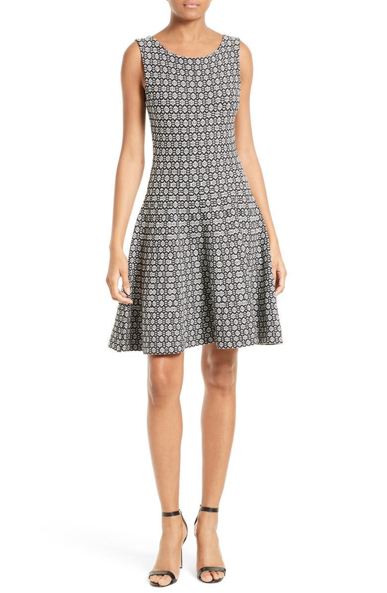 Milly Geo Jacquard Fit & Flare Dress | Nordstrom