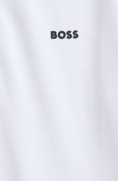 Bosswear Boss Kidswear Kids' Tipped Cotton Piqué Polo In White