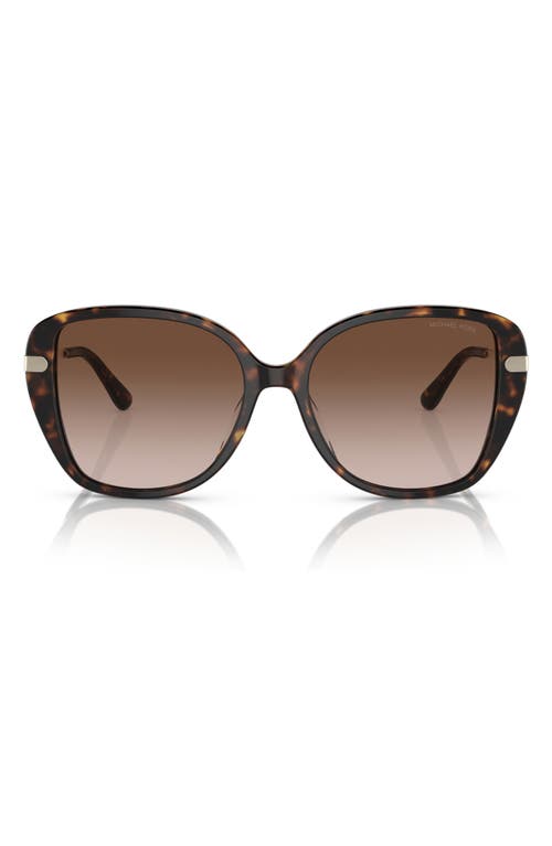 Shop Michael Kors 54mm Gradient Square Sunglasses In Dk Tort