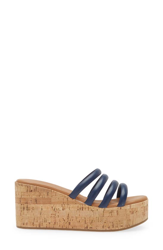 Shop Cordani Jesse Platform Wedge Sandal In Nappa Navy