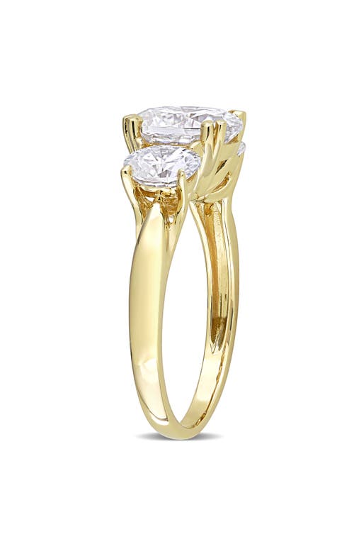 Delmar Oval Lab-created Moissanite Ring In White