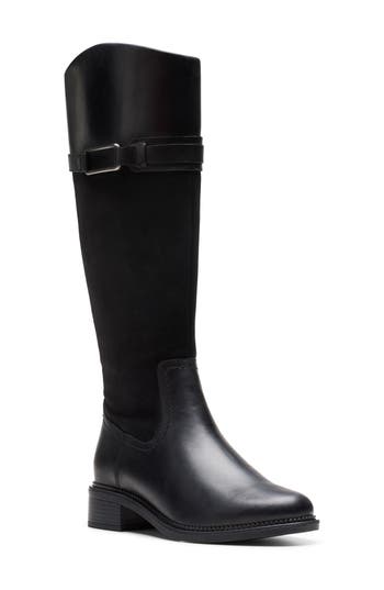 Clarks ® Maye Carly Buckle Strap Boot In Black