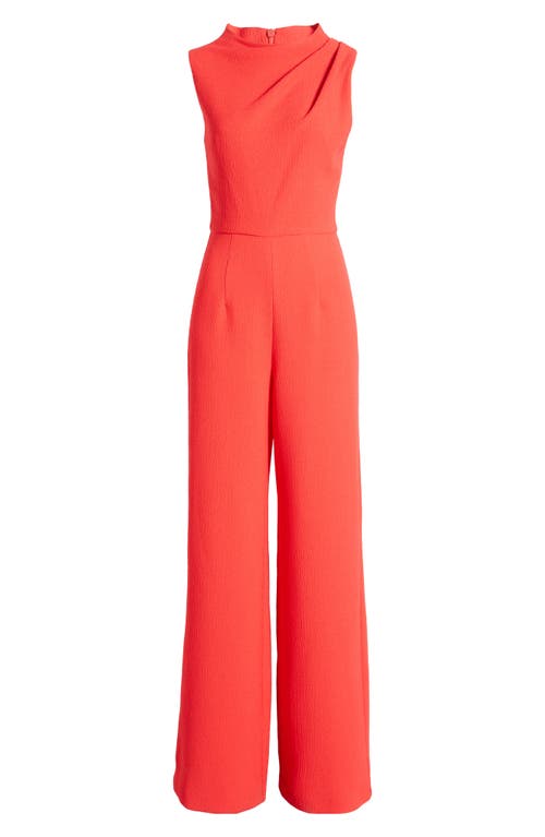 Corrine Draped Bodice Wide Leg Jumpsuit in Wildfire