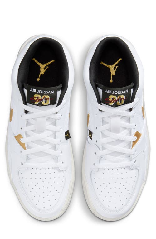 Shop Jordan Stadium 90 Sneaker In White/gold/black