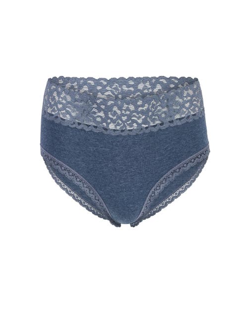 Shop Adore Me Coleen High Waisted Panties In Dark Blue