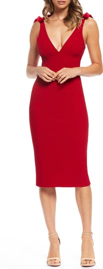 Dress the Population Lita Tie Cocktail Dress Nordstrom