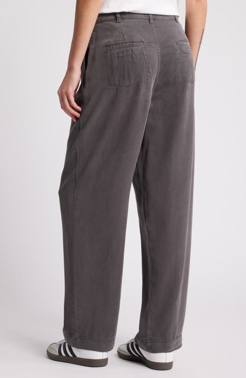 Shop Treasure & Bond Flat Front Straight Leg Pants In Grey Pavement