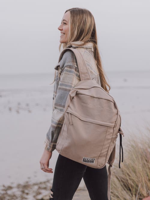Terra Thread Organic Cotton Backpack In Sand Dune