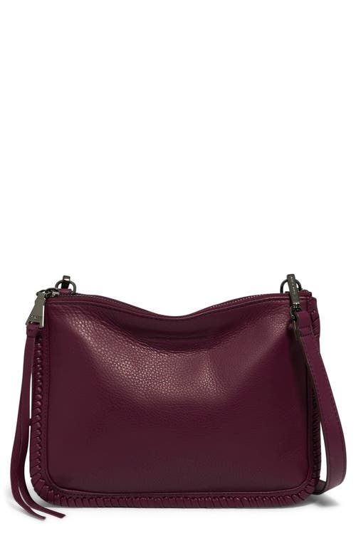 Aimee Kestenberg Famous Double Zip Leather Crossbody Bag in Berry