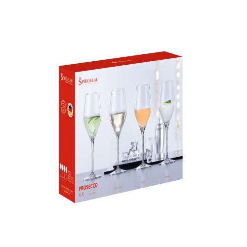 Spiegelau Prosecco Glass Set Of 4 In Clear