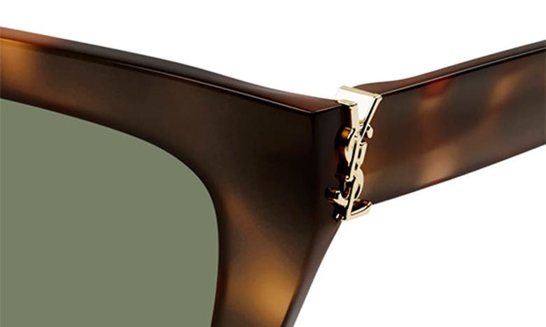 Shop Saint Laurent 54mm Square Sunglasses In Havana