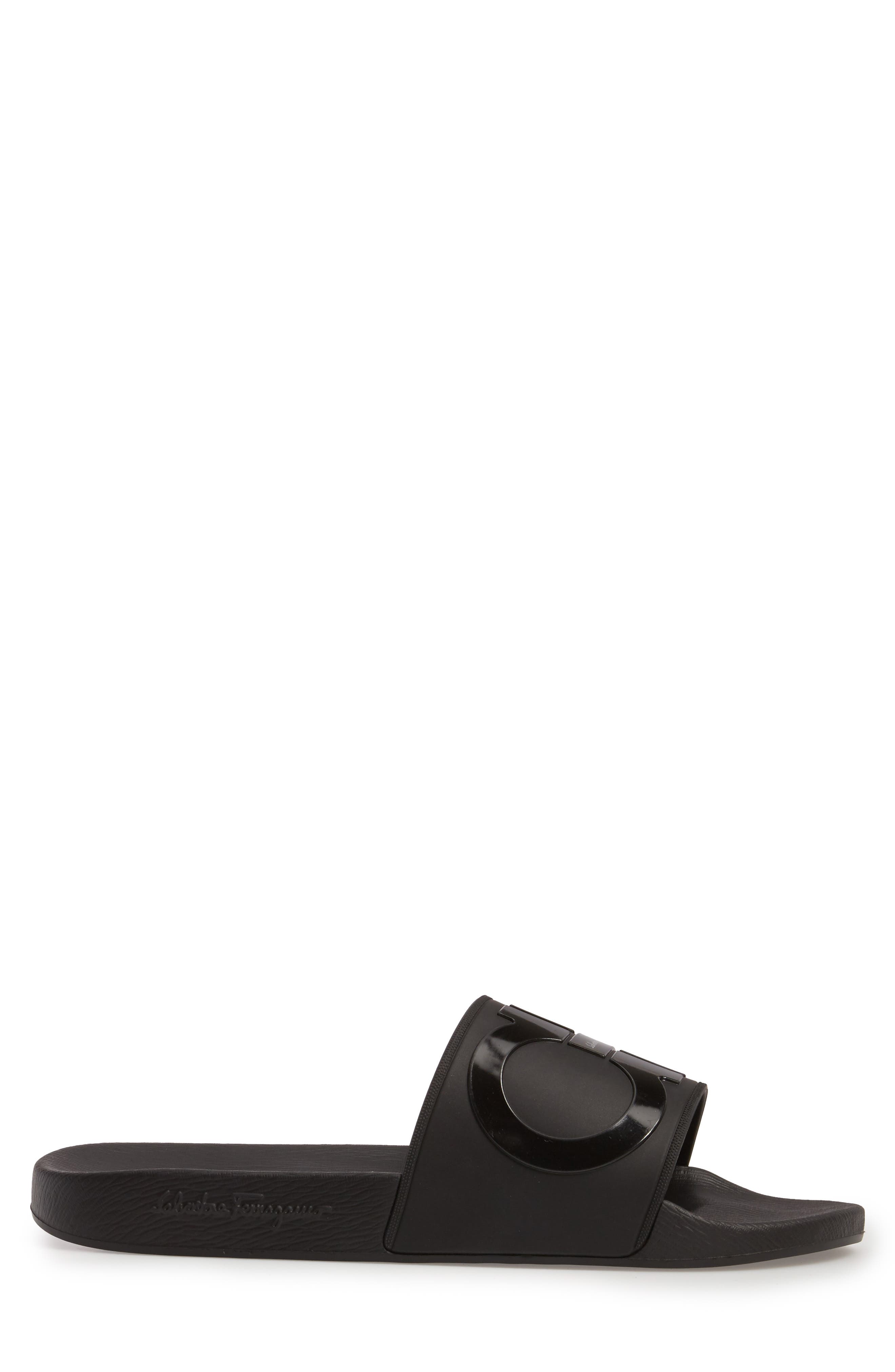 salvatore ferragamo men's groove 2 rubber slide sandals