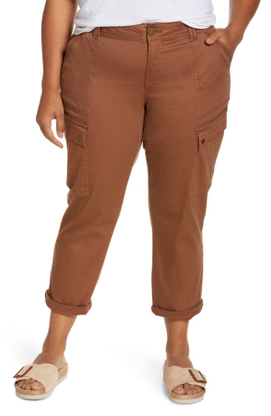 Wit & Wisdom 'ab'solution Roll Cuff Stretch Utility Pants In Raw Umber