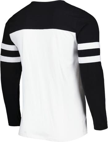Men's Starter Black/White Las Vegas Raiders Halftime Long Sleeve T-Shirt