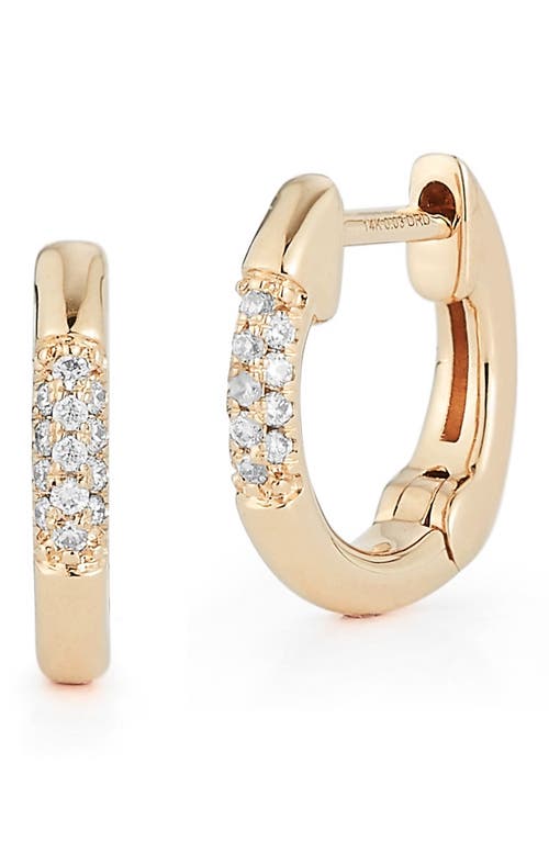 Dana Rebecca Designs Micro Dome Diamond Huggie Hoop Earrings in Yellow Gold at Nordstrom
