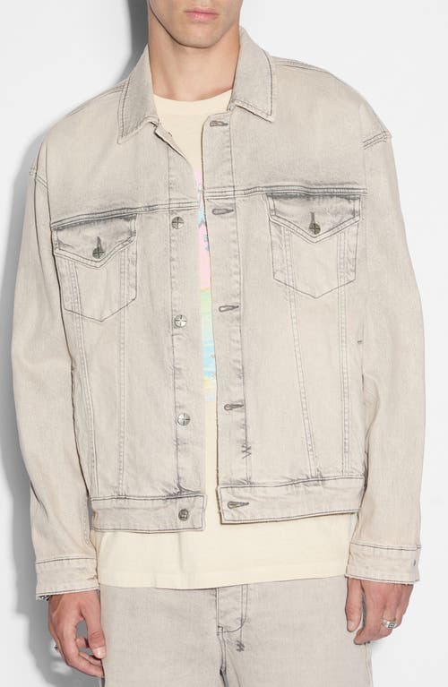 Shop Ksubi Pluto Oh G Denim Jacket In Grey