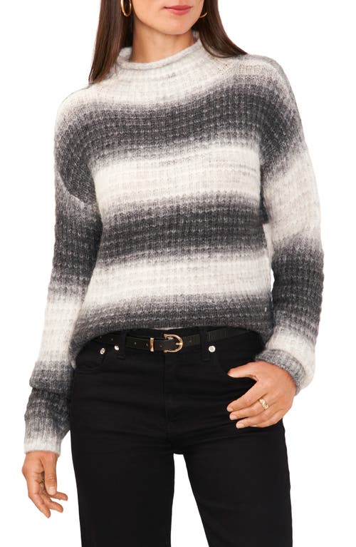 Vince Camuto Ombré Stripe Sweater in Rich Black at Nordstrom, Size Xx-Large