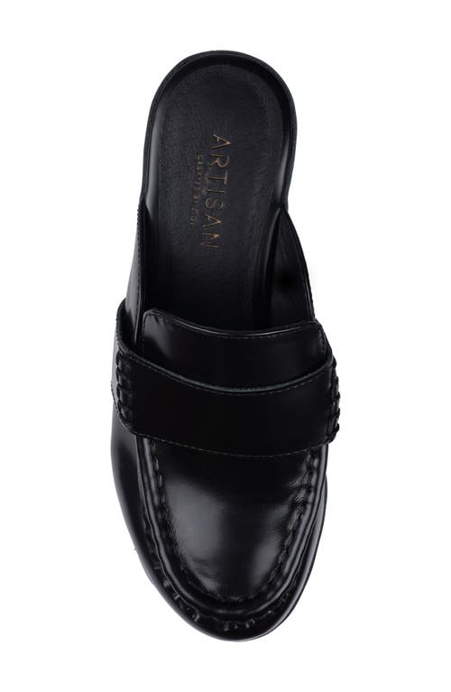 Zigi Artisan Tally Platform Mule In Black Leather