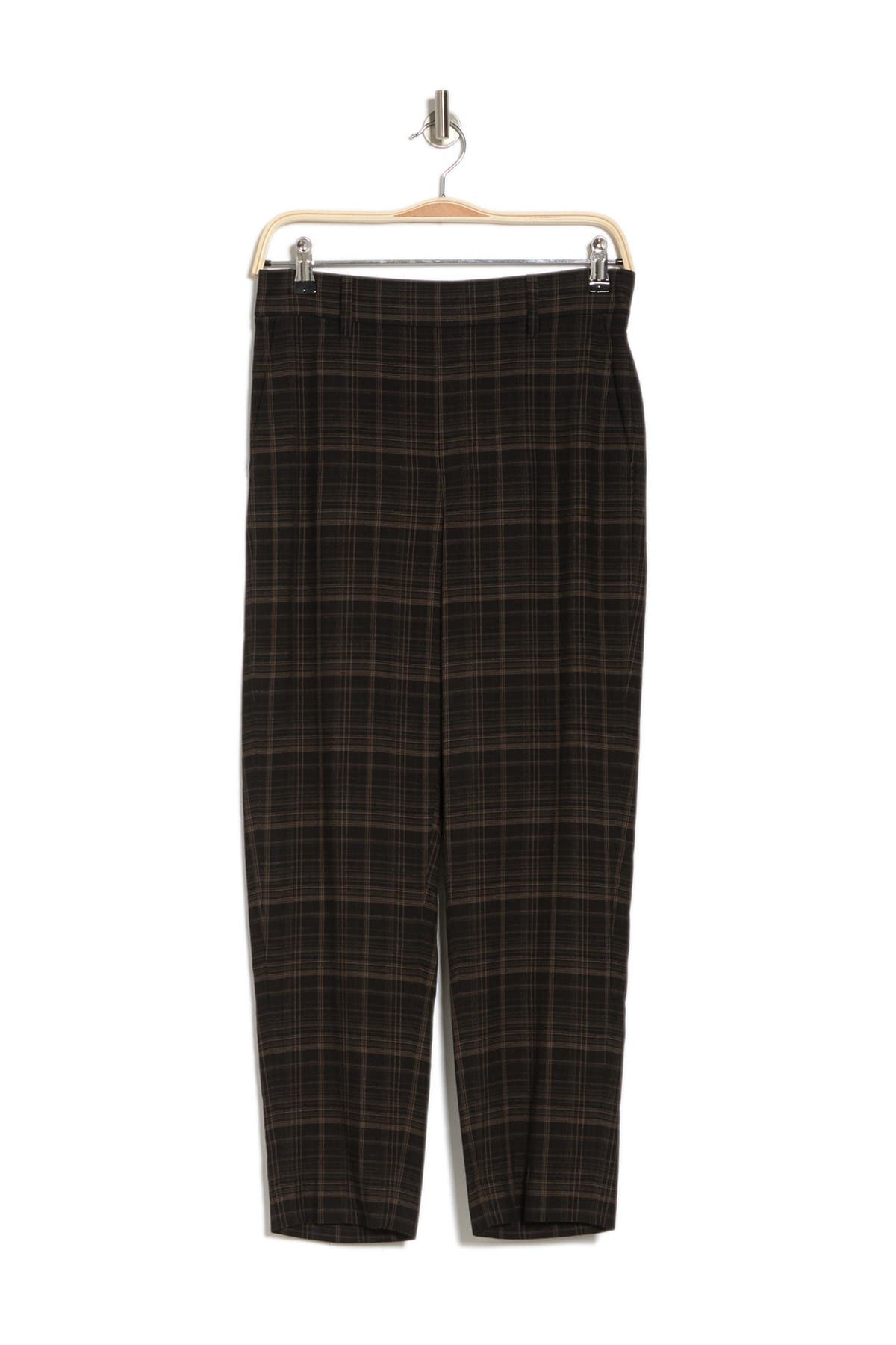Vince Classic Plaid Pull-On Pants 
