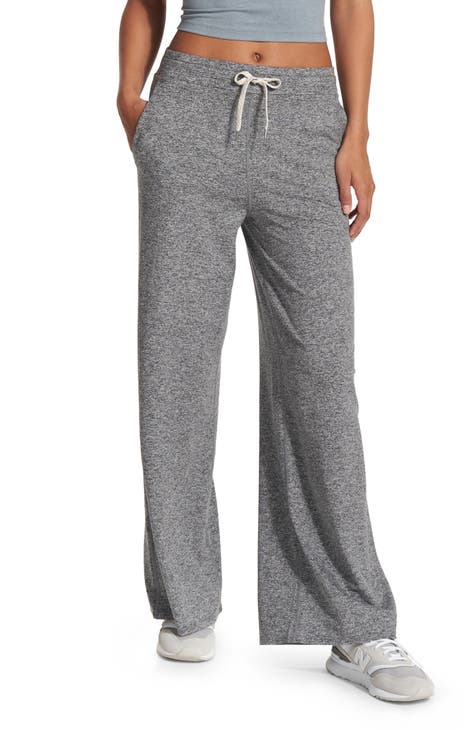 Grey Oversized Wide Leg Sports Sweatpants
