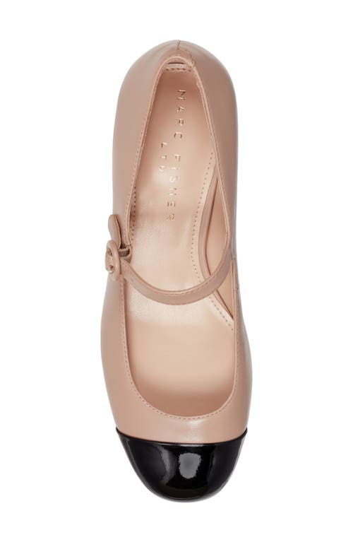 Shop Marc Fisher Ltd Marla Cap Toe Mary Jane Pump In Light Natural