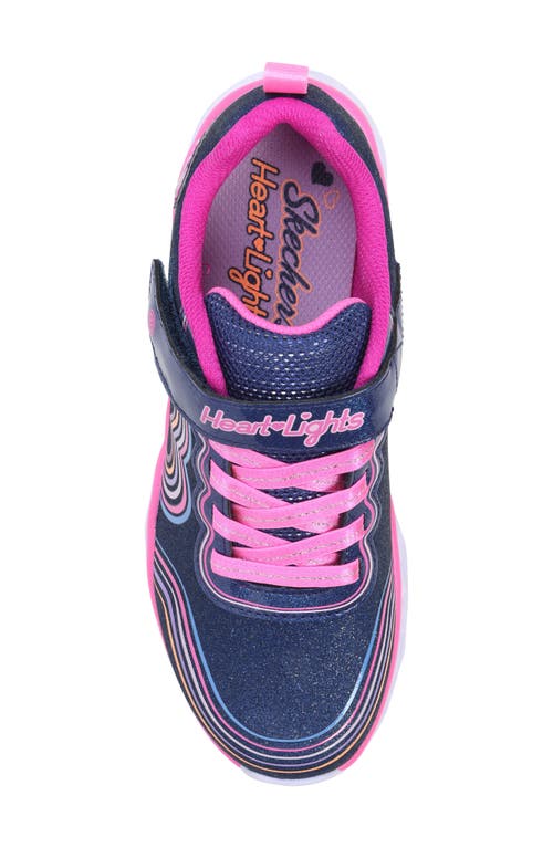 Shop Skechers Kids' Heart Lights Light-up Sneaker In Navy/multi