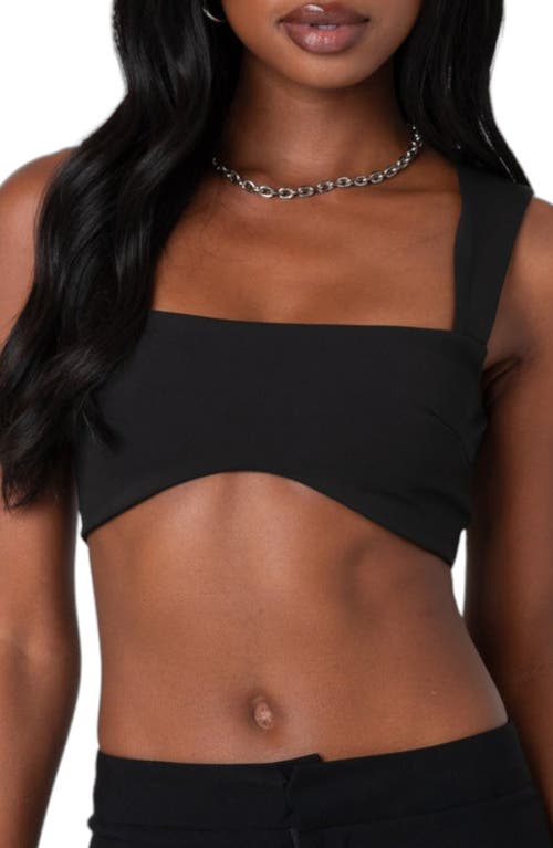 Shop Edikted Elena Crop Tank Top In Black