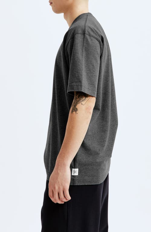 Shop Reigning Champ Midweight Jersey T-shirt In Heather Carbon