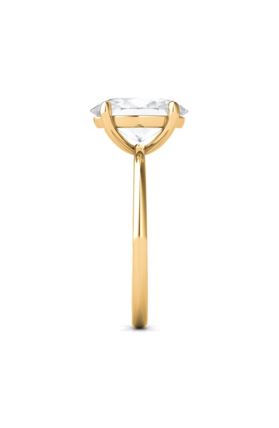 Shop Hautecarat 18k Gold Oval Cut Lab Created Diamond Engagement Ring In 18k Yellow Gold