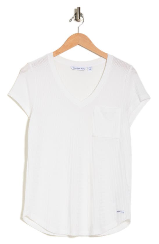 Calvin Klein Jeans Est.1978 Women's Amplified Landscape Logo T-shirt In  White