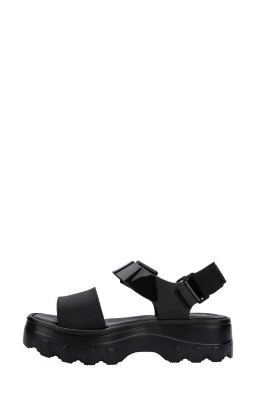 Shop Melissa Kick Off Platform Sandal In Black/black
