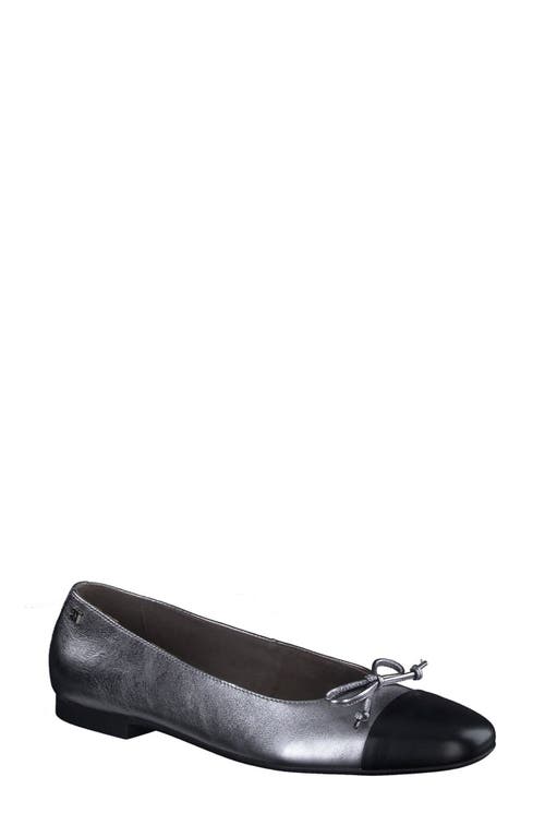 Shop Paul Green Violet Ballet Flat In Black Clay Combo