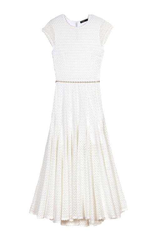 Shop Maje Crochet-knit Maxi Dress In White