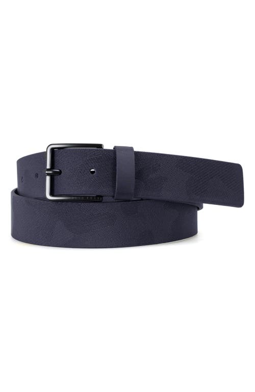 UPC 604552012131 product image for BOSS Camouflage Textured Leather Belt in Navy at Nordstrom, Size 38 | upcitemdb.com