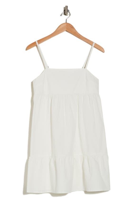 Shop Abound Tiered Cotton Babydoll Dress In White Blanc