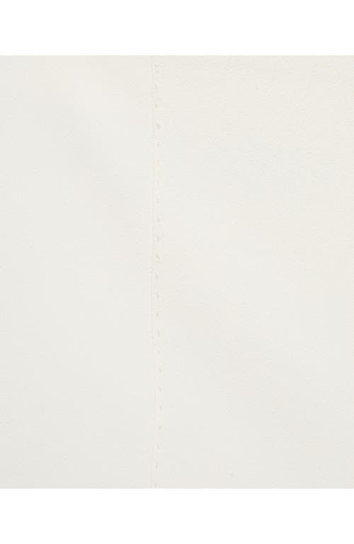 Mango Mid Rise Straight Leg Shorts In Ecru