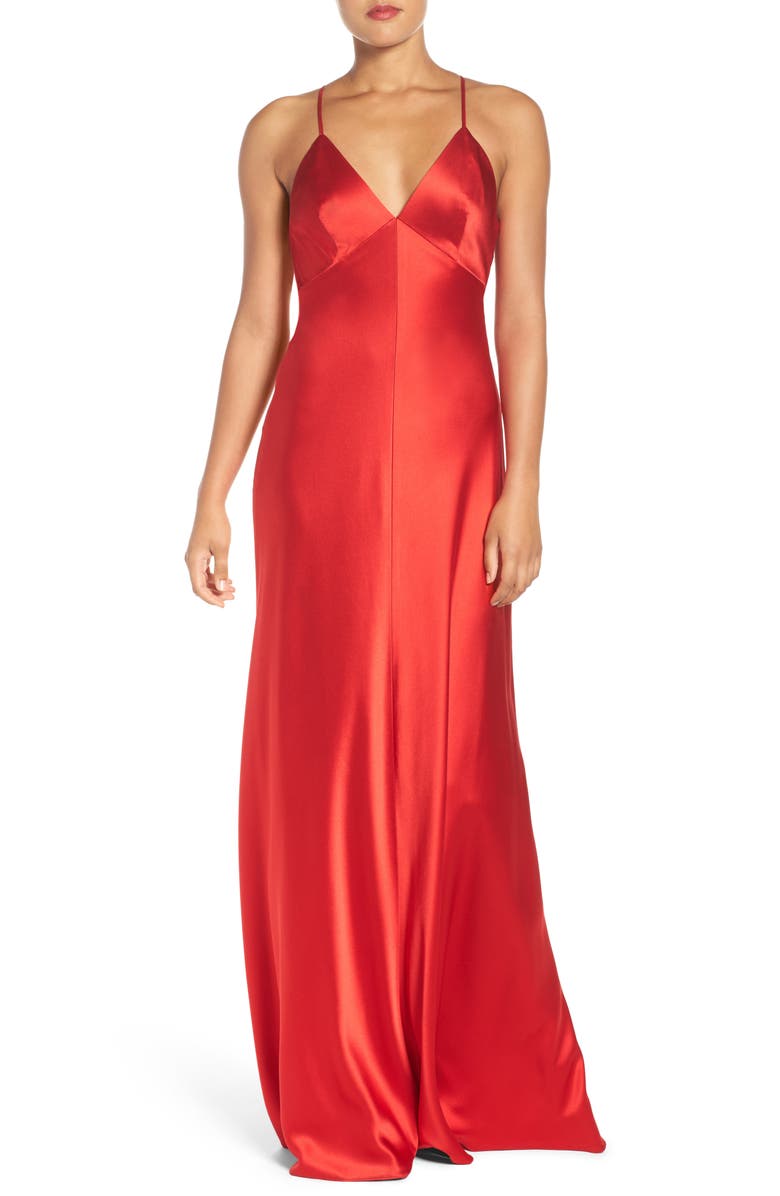 Jill Jill Stuart Deep V Satin Slip Gown Nordstrom