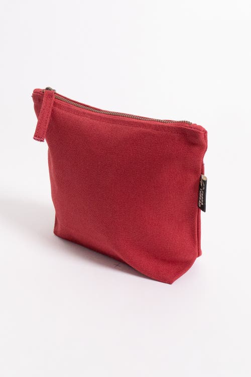 Shop Terra Thread Organic Cotton Makeup Bag In Ruby Red