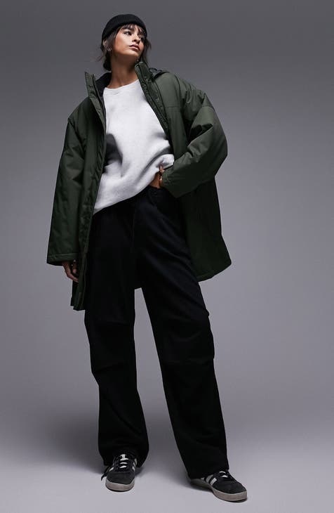 Oversize Hooded Nylon Jacket