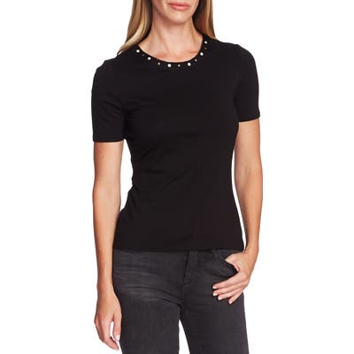 Vince Camuto Studded Neck Top