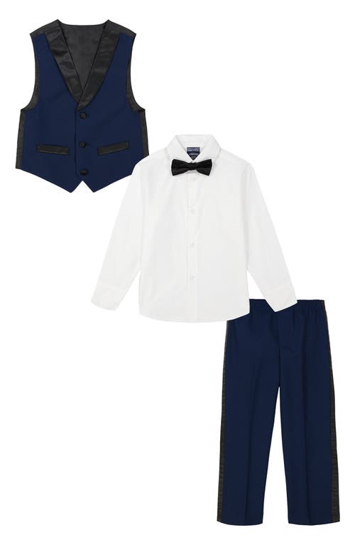Nautica Toddler And Little Boys Tuxedo Vest 4-piece Set In Bright Blue