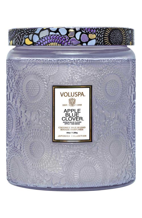 Voluspa Apple Blue Clover Luxe Jar Candle