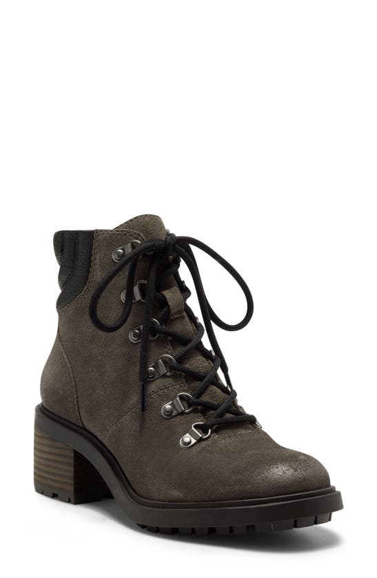 Lucky Brand Dareek Lace-up Bootie In Chocolate