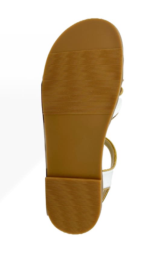 Yosi Samra Girl's Miss Butterfly Sandal, Toddler/kids In White/ Gold