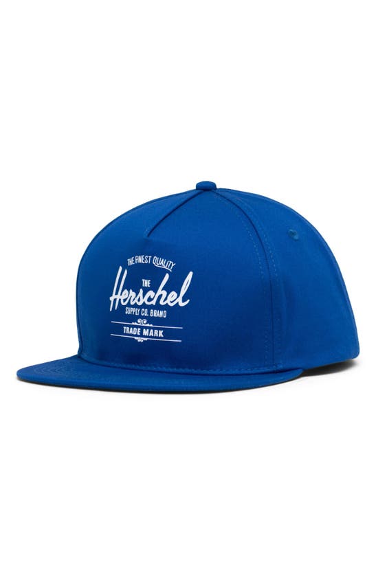 Herschel Supply Co. Whaler Snapback Baseball Cap In Surf The Web/ White