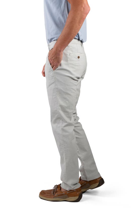 Shop Tailor Vintage Puretec Cool® Linen & Cotton Chino Pants In Quiet Gray