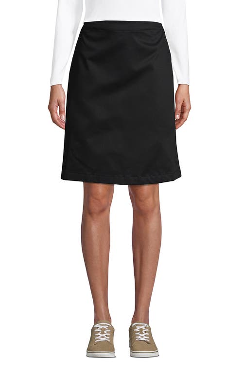 Lands' End School Uniform Young Blend Chino Skort Above Knee In Black