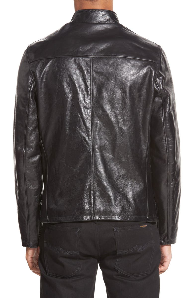 Schott NYC Café Racer Waxy Cowhide Leather Jacket | Nordstrom
