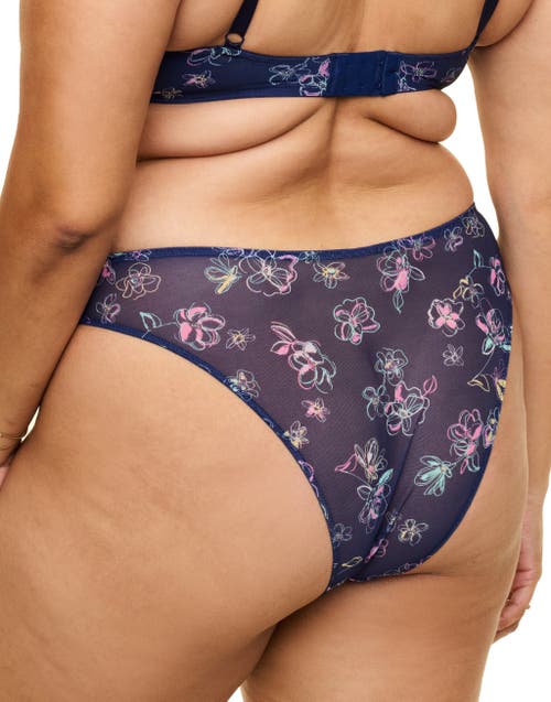 Shop Adore Me Prisma Brazilian Panties In Floral Blue